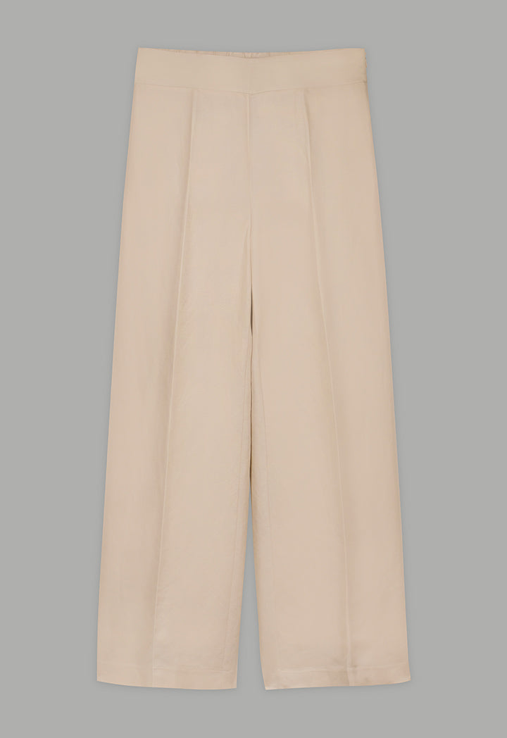 Choice Basic Wide Leg Trousers Beige