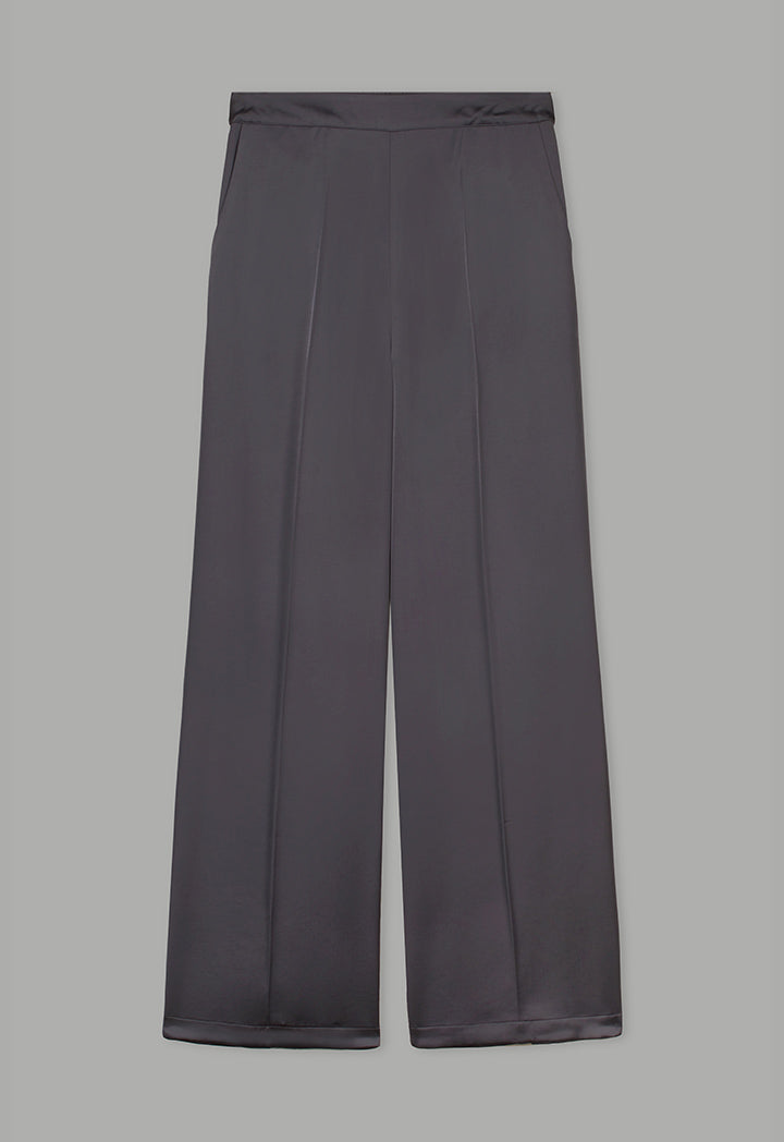 Choice Solid Elastic Waist Trousers Grey
