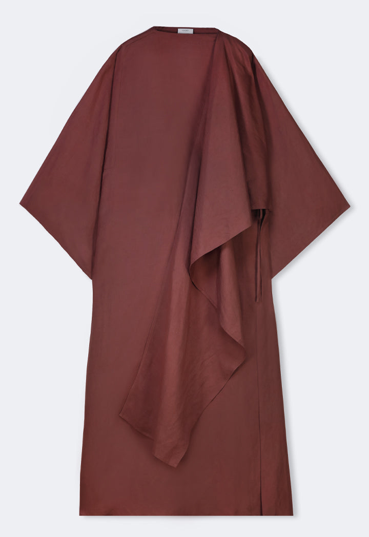 Choice Single Tone Oversize Maxi Abaya Brown