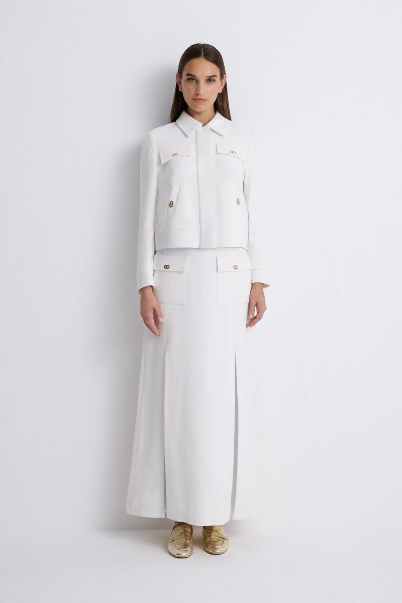 Nean Tailored Maxi Skirt
 Ecru