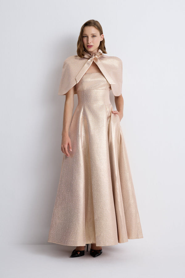 Nean Rose Gold Bolero Cape  Rose Gold