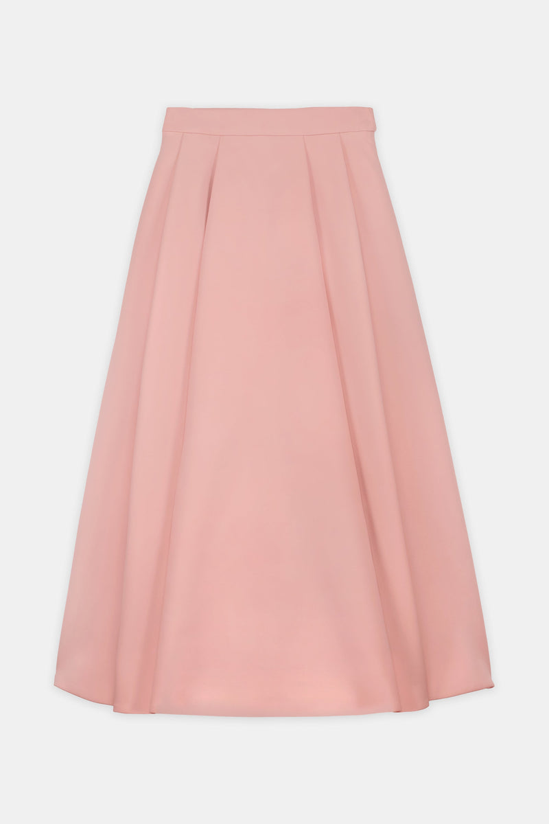 Nean Flared Midi Skirt Blush