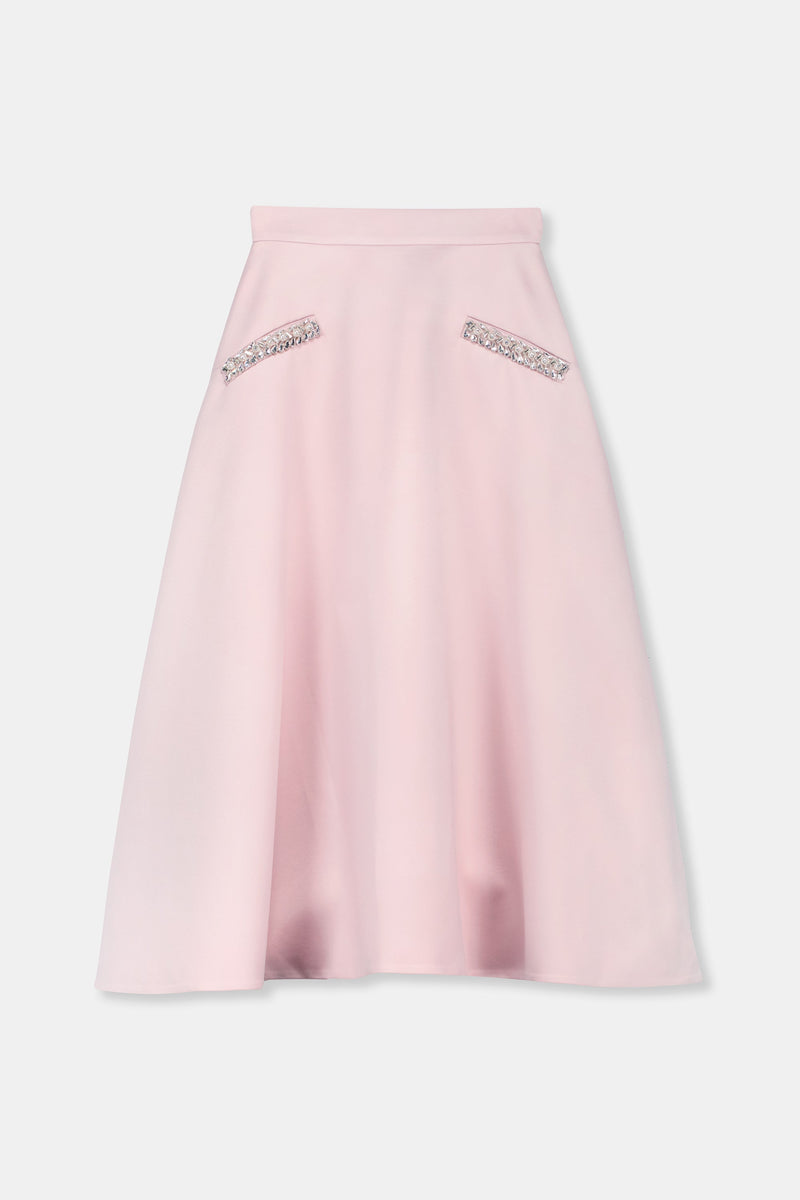 Nean A-Line Embellished Skirt Light Pink