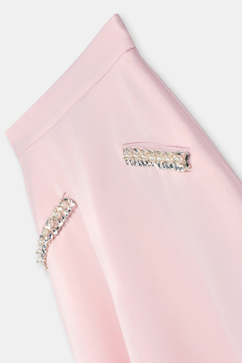 Nean A-Line Embellished Skirt Light Pink
