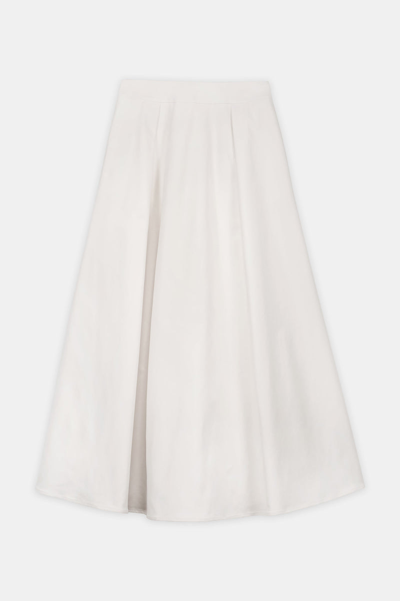 Nean High-Waist A-Line Maxi Skirt
 Ecru