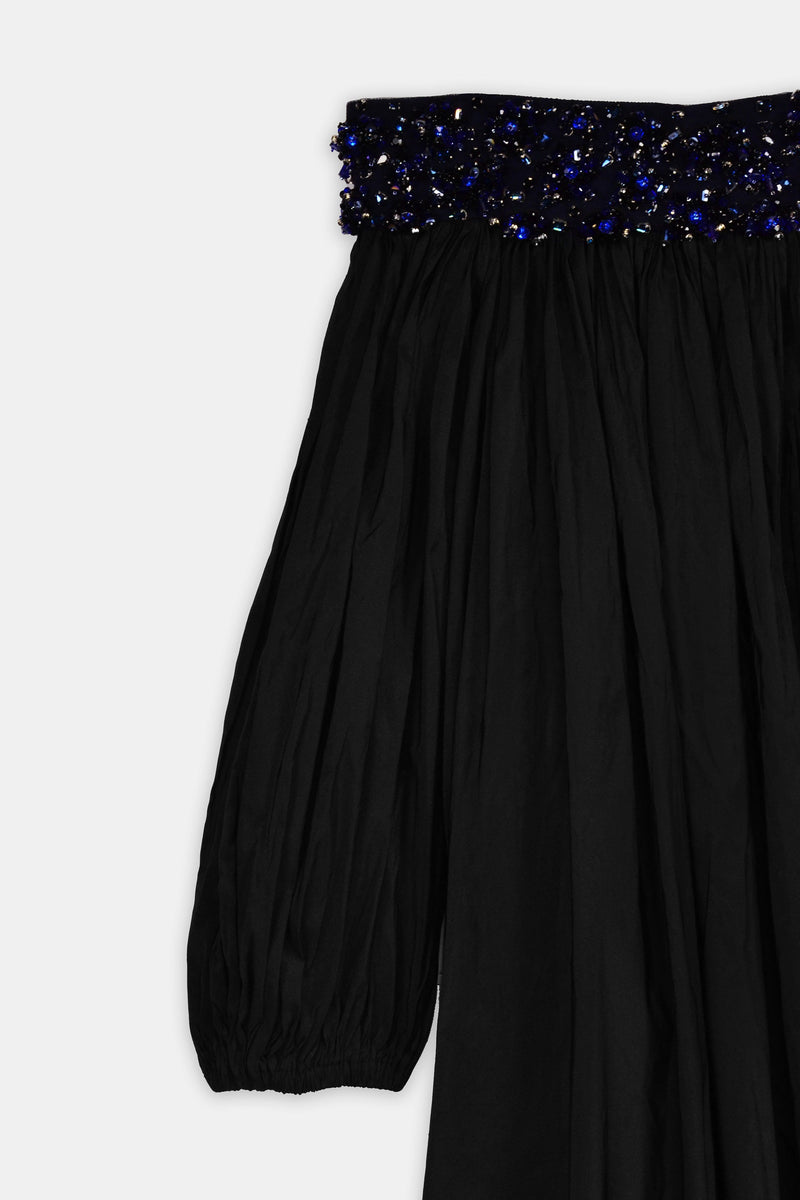 Nean Off-Shoulder Embellished Blouse Black