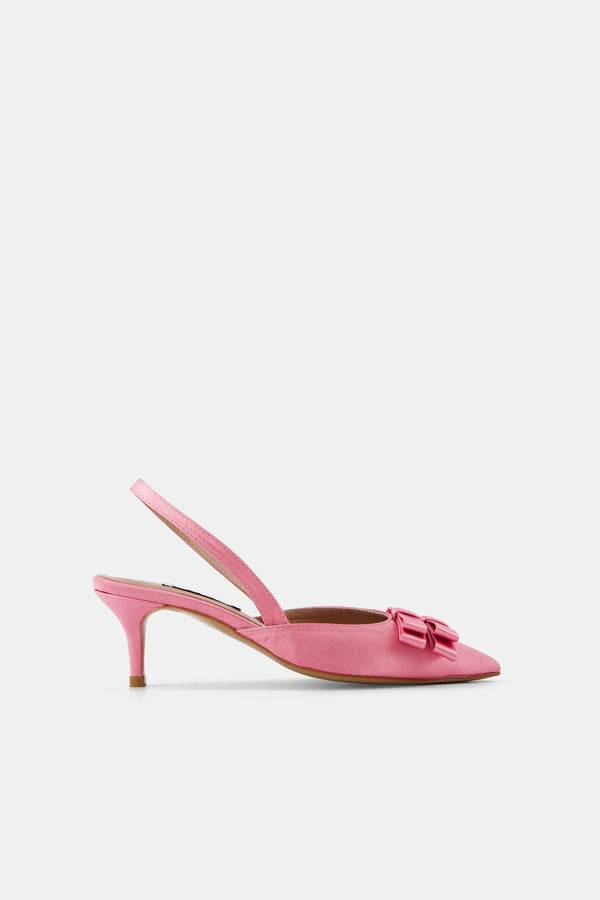 Nean Bow Detail Slingback Pumps Pink