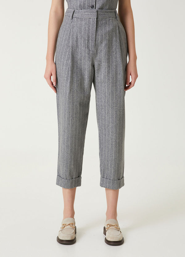 Beymen Club Striped Wool Pants Melange