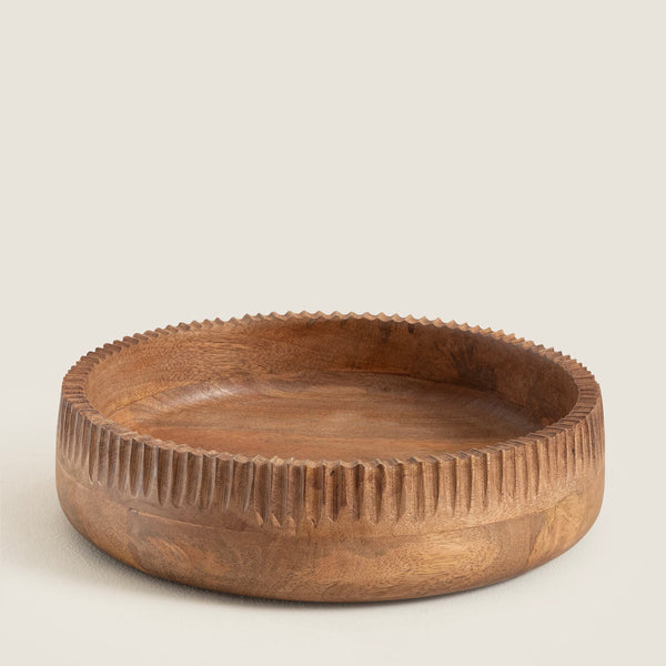 Chakra Simple Nature Decorative Bowl 25 Cm Natural