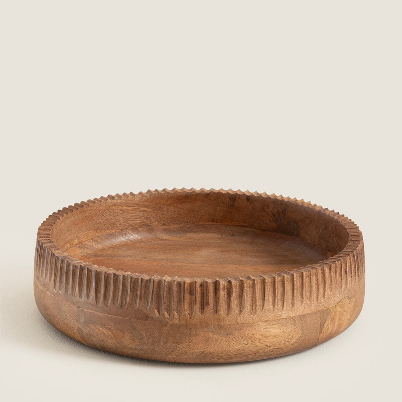Chakra Simple Nature Decorative Bowl 25 Cm Natural