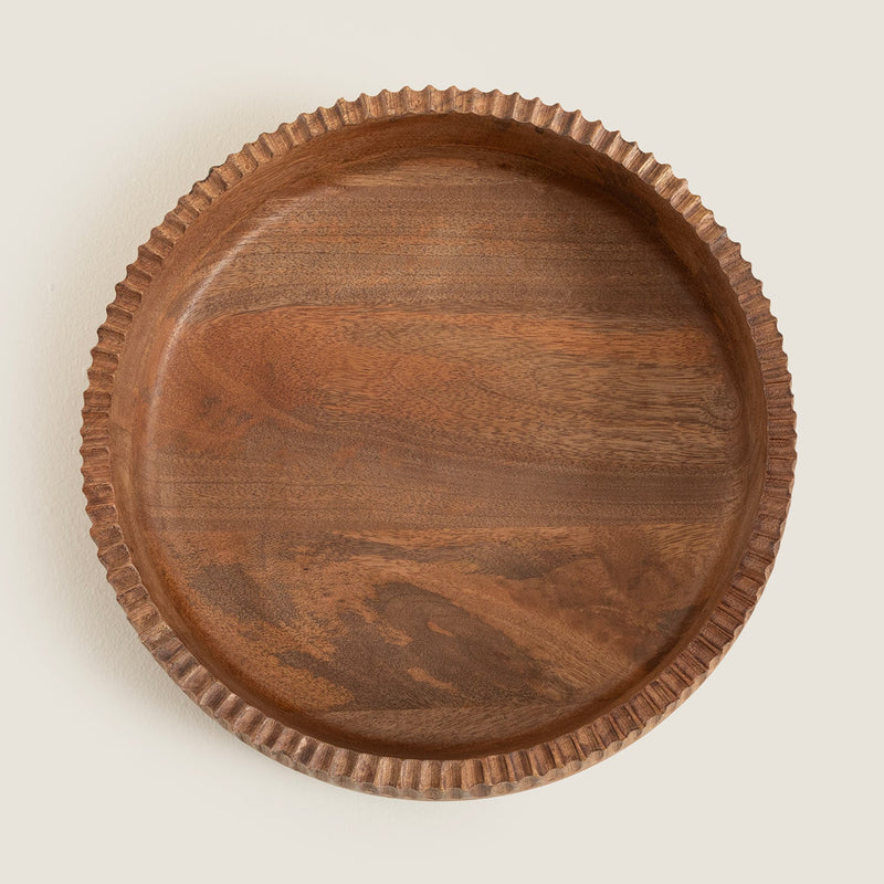 Chakra Simple Nature Decorative Bowl 25 Cm Natural