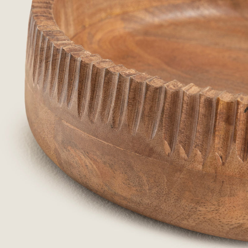 Chakra Simple Nature Decorative Bowl 25 Cm Natural