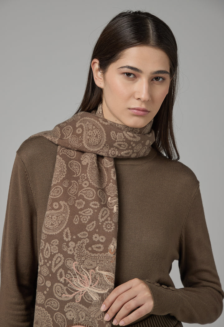 Choice Paisley Pashmina Scarf Beige