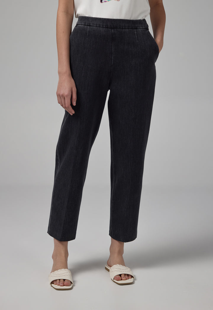 Choice Straight Legs Basic Denim Trousers Black