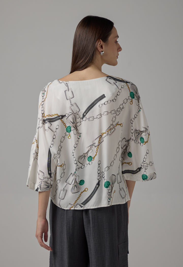 Choice Chain Print Top Multi Color