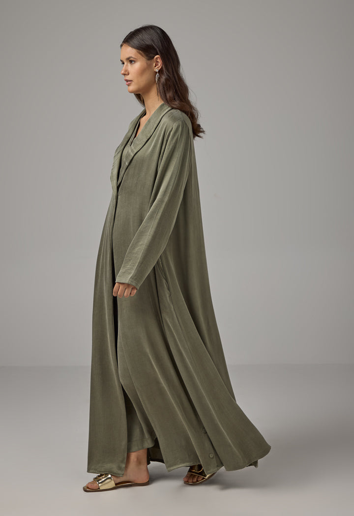 Choice Basic Flared Maxi Abaya Olive