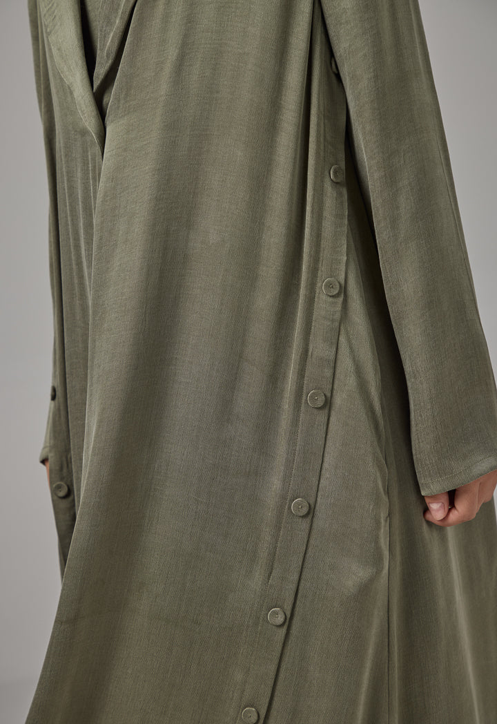 Choice Basic Flared Maxi Abaya Olive