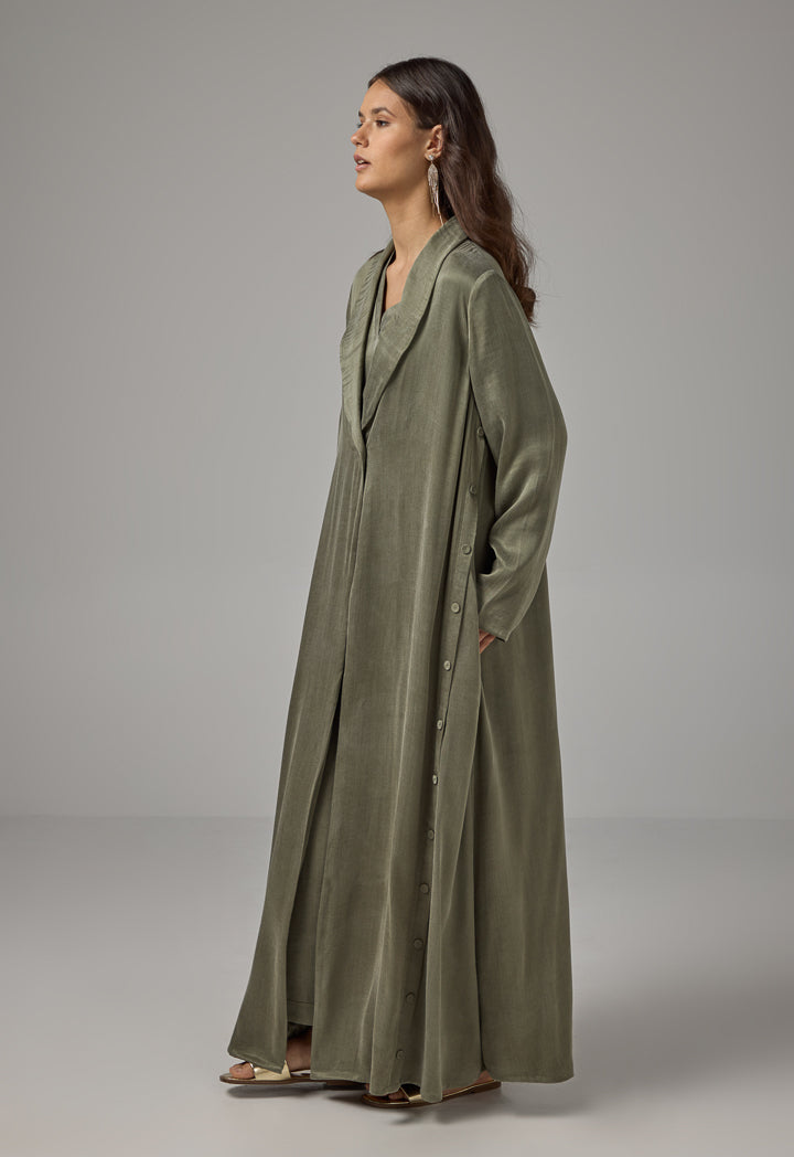 Choice Basic Flared Maxi Abaya Olive