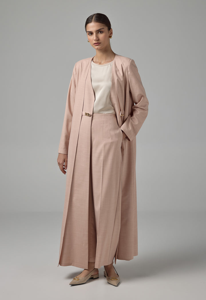 Choice Basic Straight Wide Leg Trousers Pink