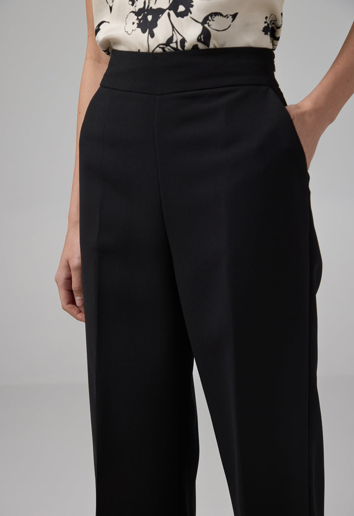 Choice Basic Wide Leg Trousers Black