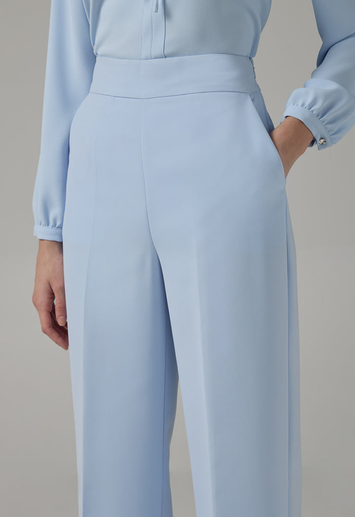 Choice Basic Wide Leg Trousers Blue