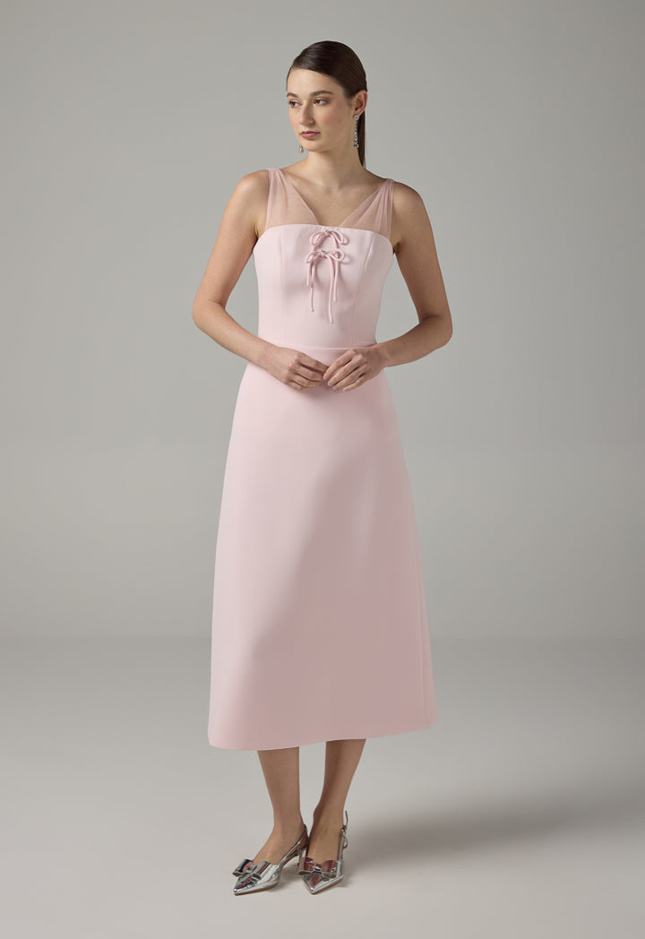 Choice Straight Cut Solid Skirt Pink