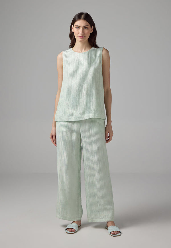 Choice Sleeveless Textured Top Mint