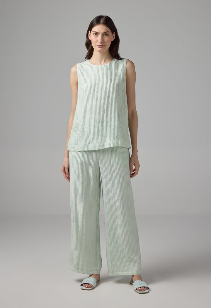 Choice Sleeveless Textured Top Mint