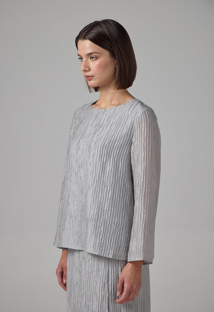 Choice Basic Textured Top Grey