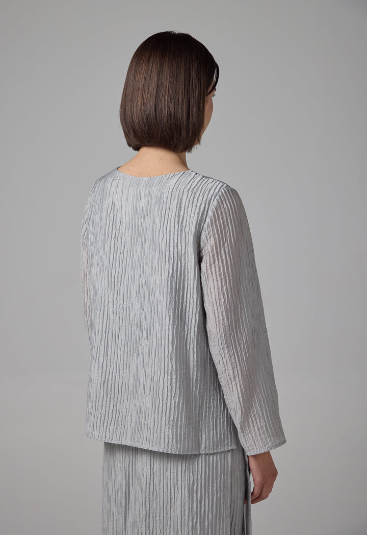 Choice Basic Textured Top Grey