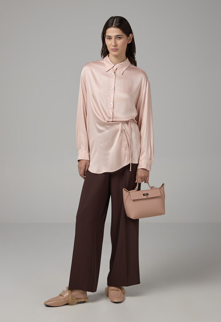 Choice Long Sleeve Basic Shirt Blush