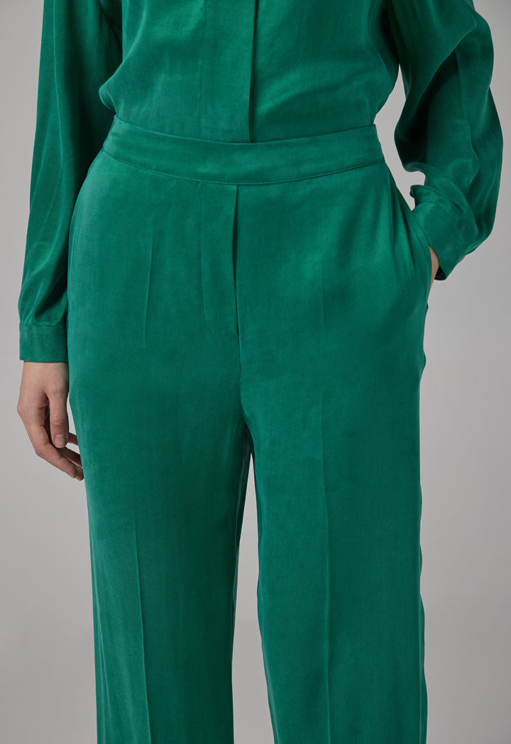 Choice Solid Elasticated Waist Trousers Green