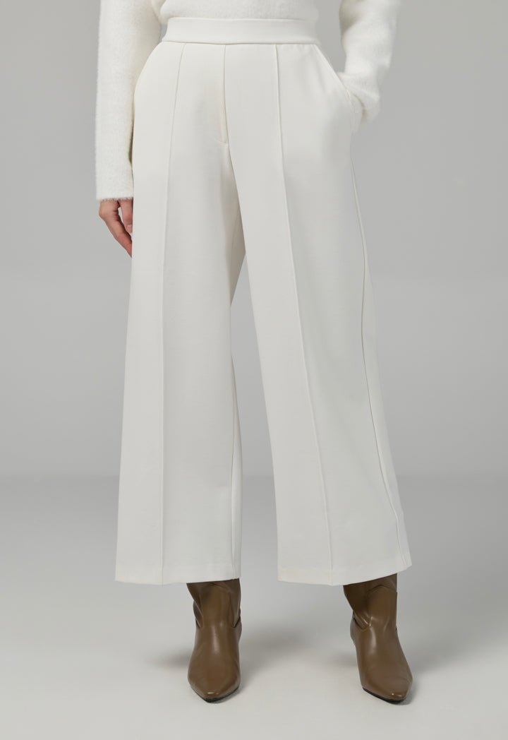 Choice Solid High Waist Trousers Sand