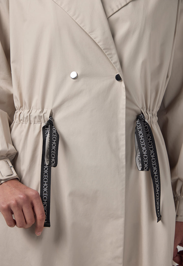 Choice Long Sleeve Double Breasted Jacket Grey