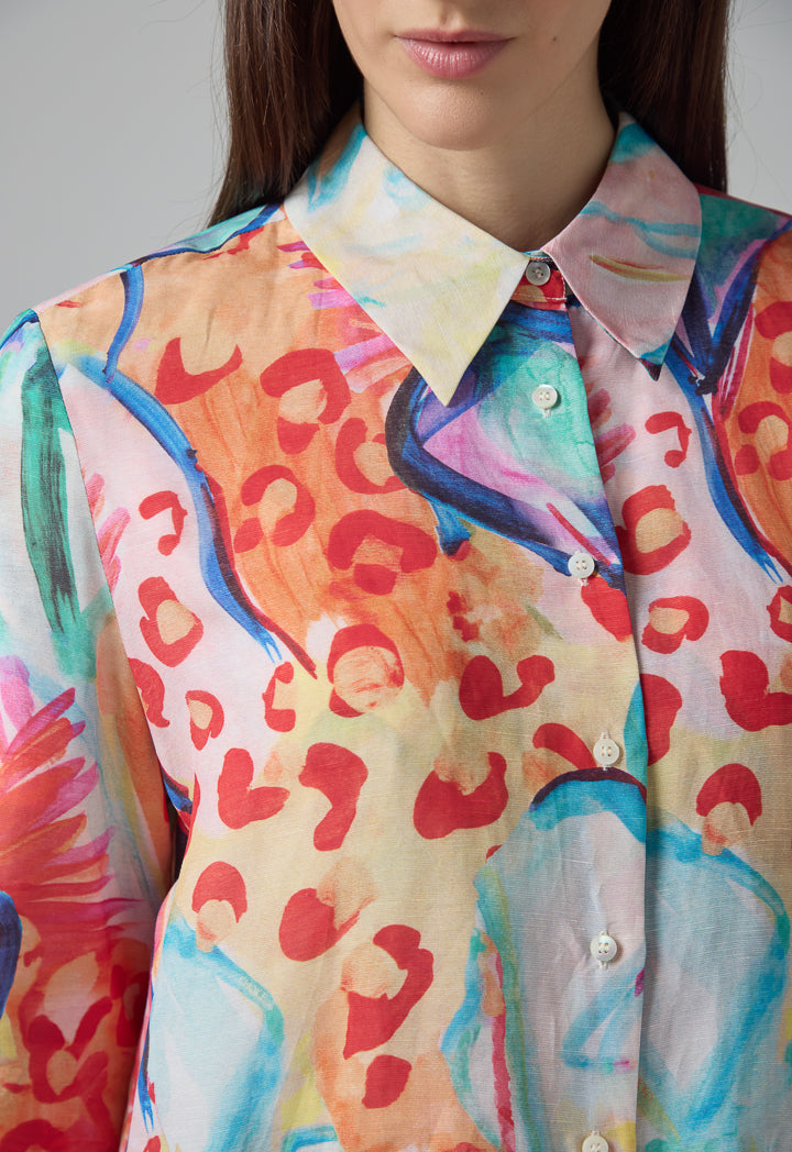 Choice Long Sleeve Printed Shirt Multi Color