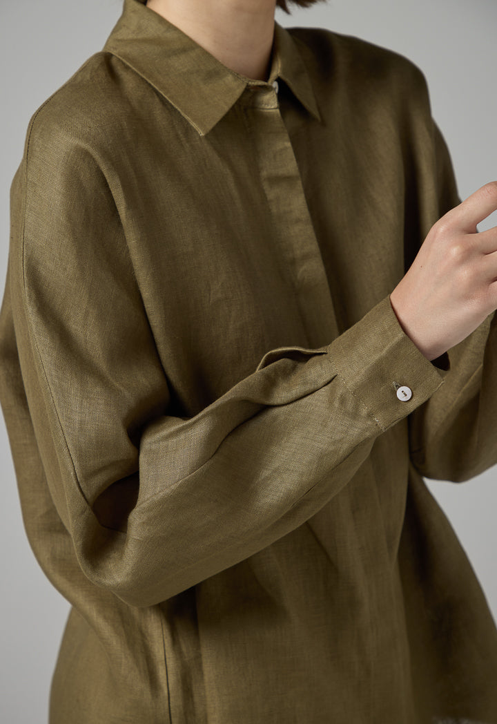 Choice Long Sleeves Basic Shirt Khaki