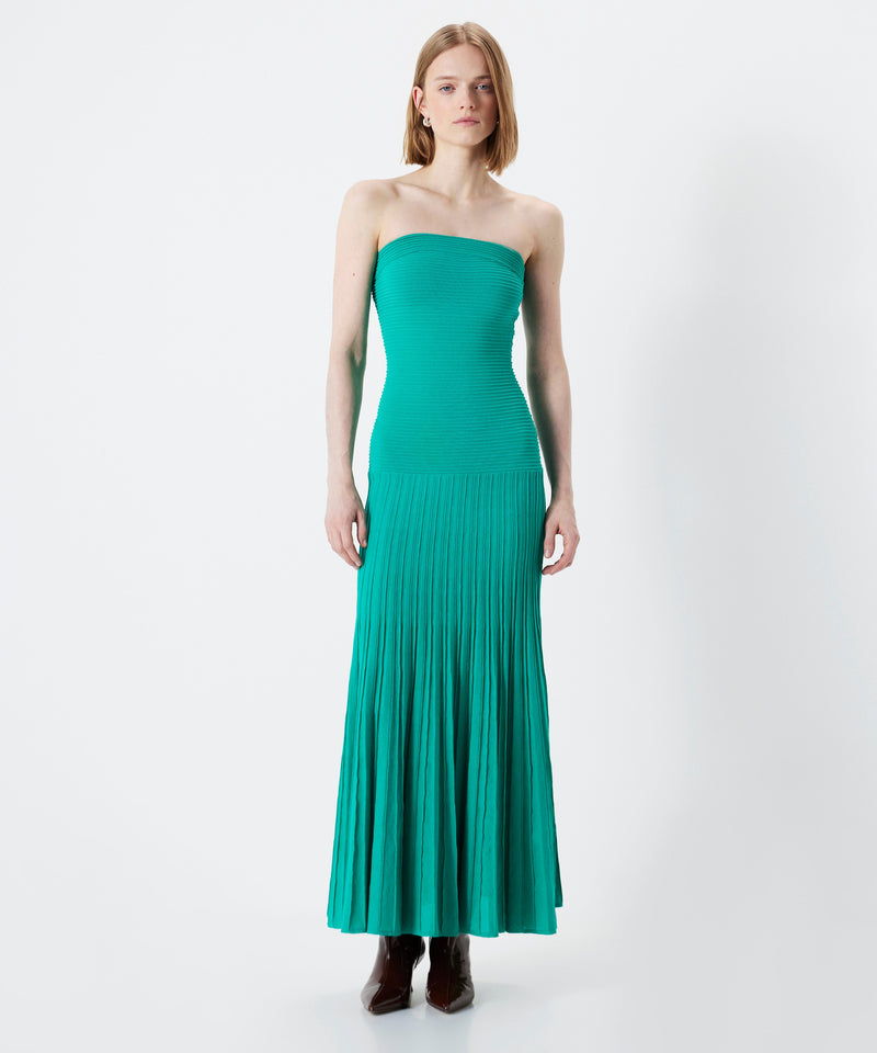 Ipekyol Strapless Knit Dress Green