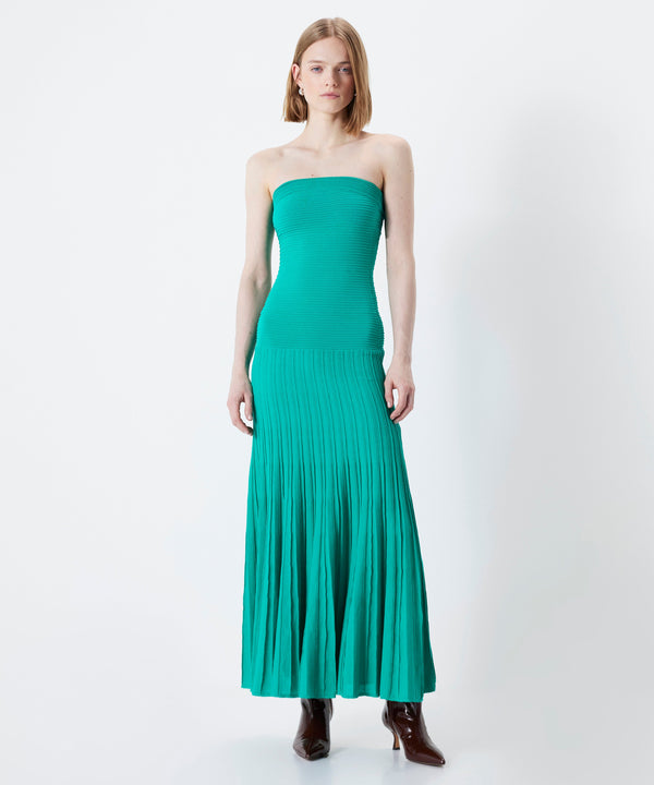 Ipekyol Strapless Knit Dress Green