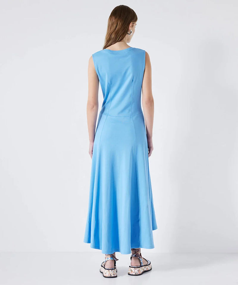 Ipekyol Combed Cotton Dress With Stitching Detail Light Blue