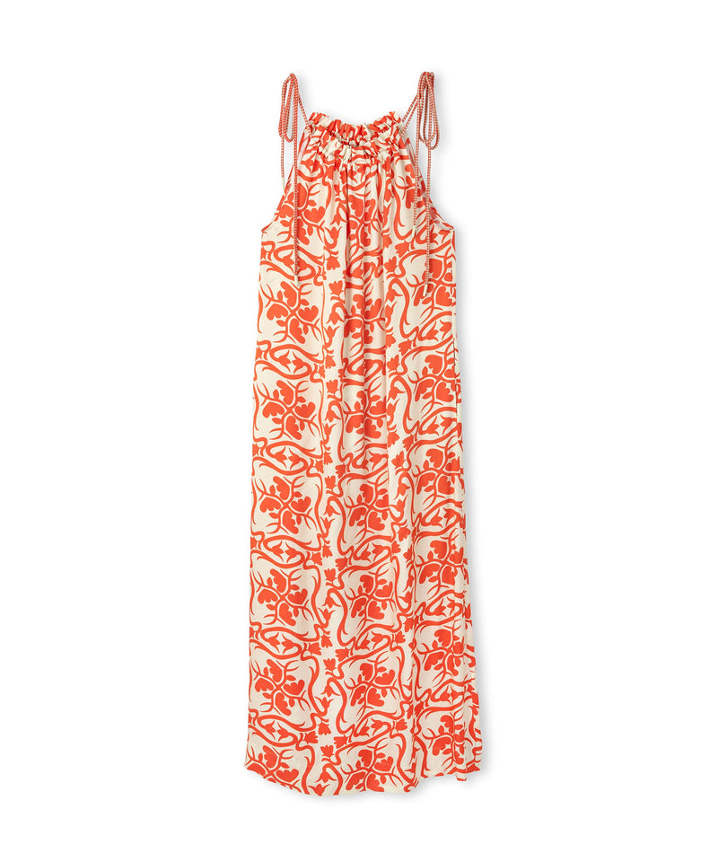 Ipekyol Patterned Casual Cut Dress Orange