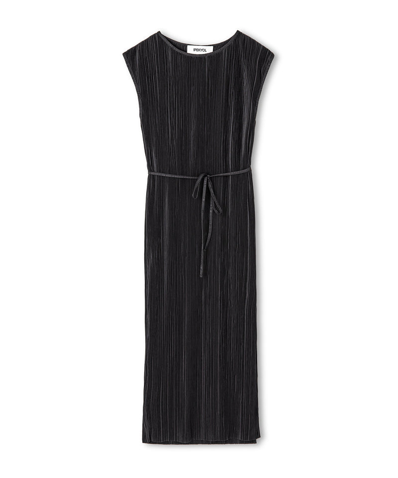 Ipekyol Textured Straight Cut Dress Black