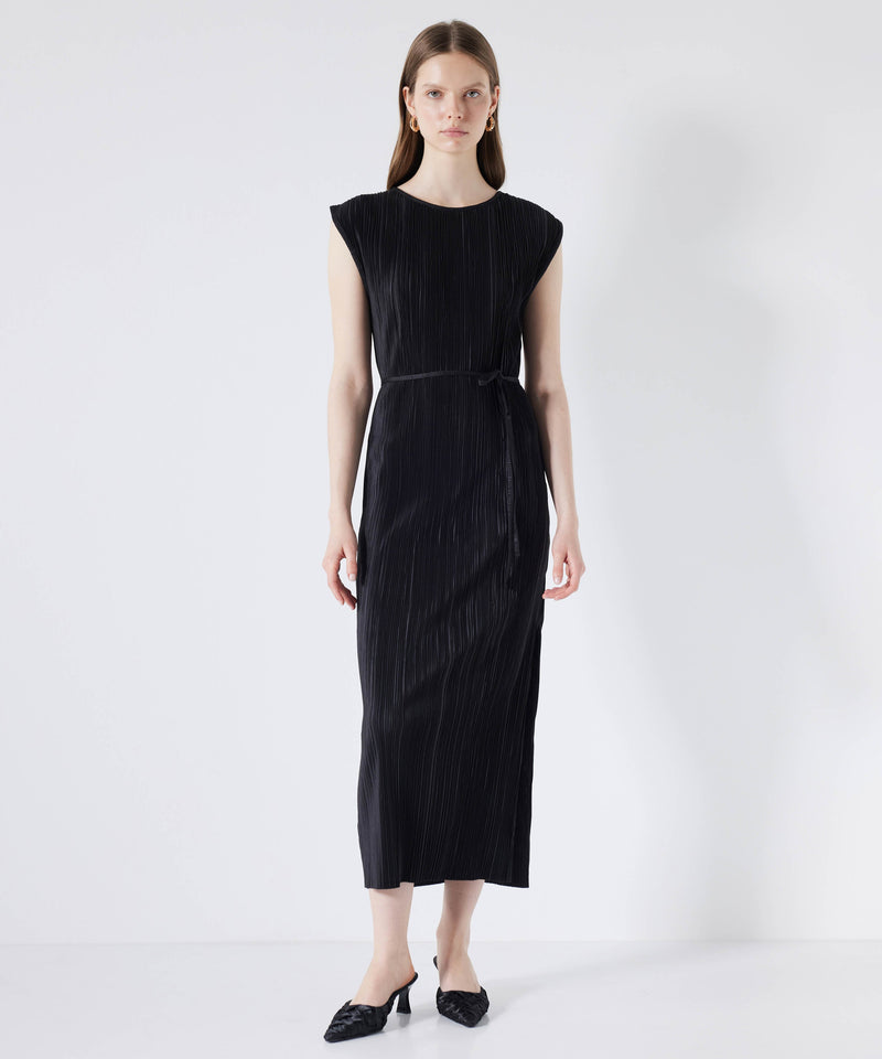 Ipekyol Textured Straight Cut Dress Black