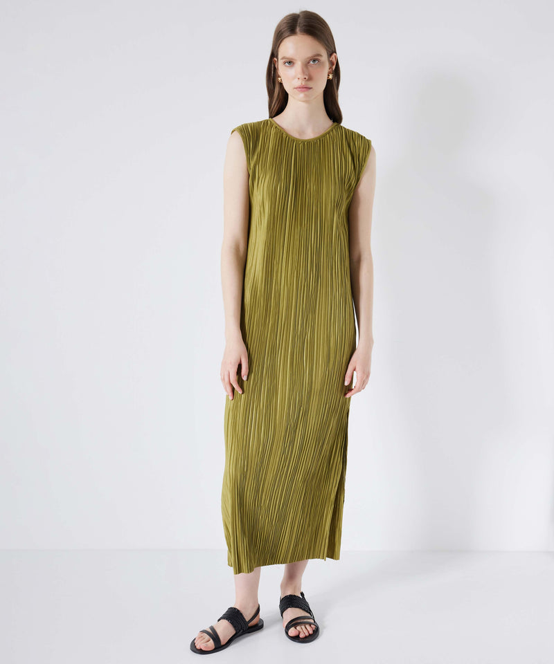 Ipekyol Textured Straight Cut Dress Green