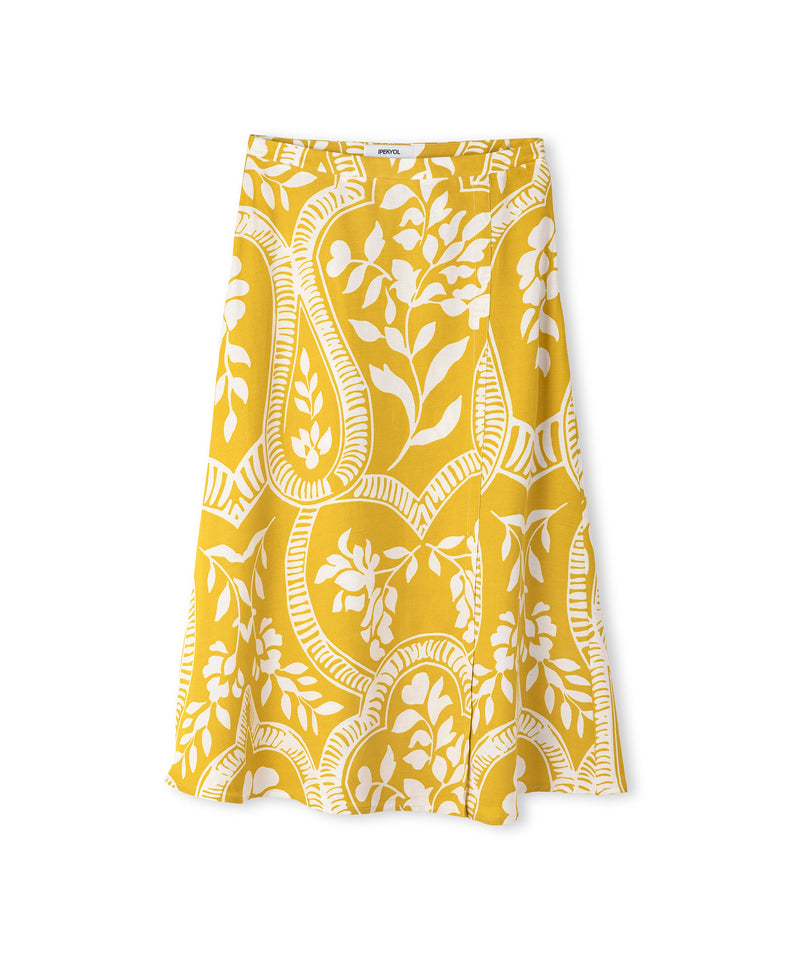 Ipekyol Patterned Midi Skirt Saffron