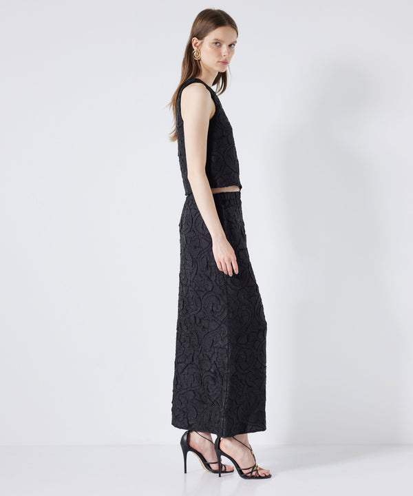 Ipekyol Textured Skirt Black