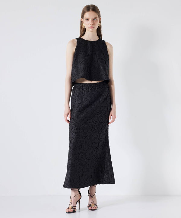 Ipekyol Textured Skirt Black