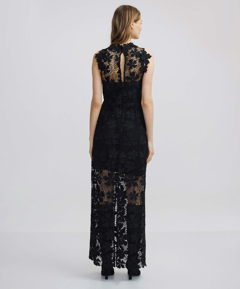 Ipekyol 3D Floral Applique Lace Dress Black