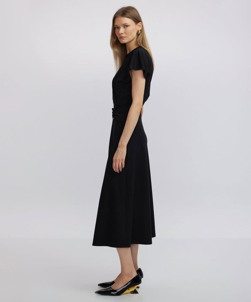 Ipekyol Metal Buckle Belted Dress Black