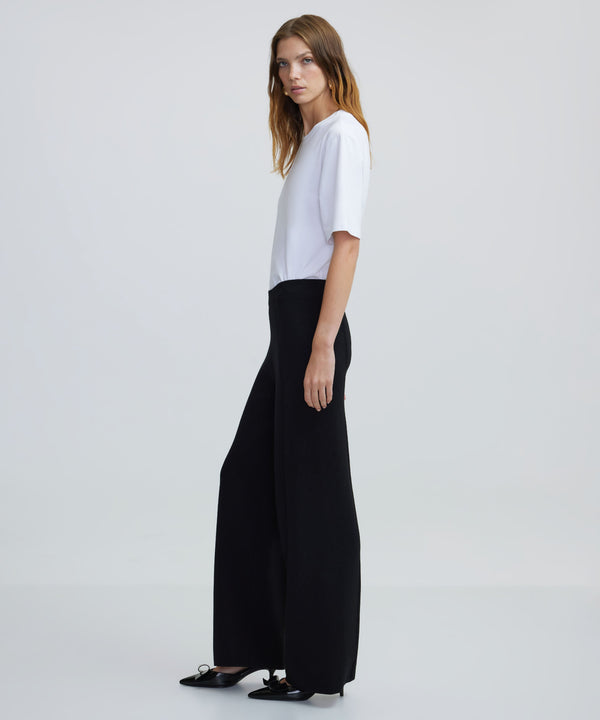 Ipekyol Wide Leg Fit Knitted Trousers Black