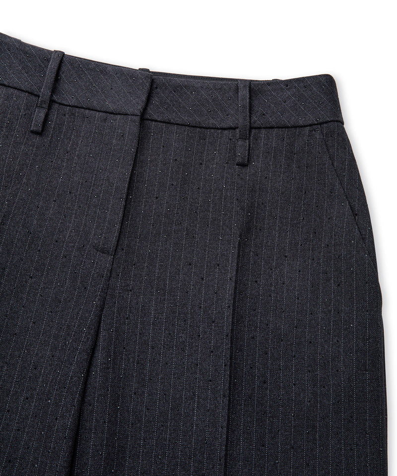 Ipekyol Hotfix Printed Stripe Pattern Trousers Anthracite